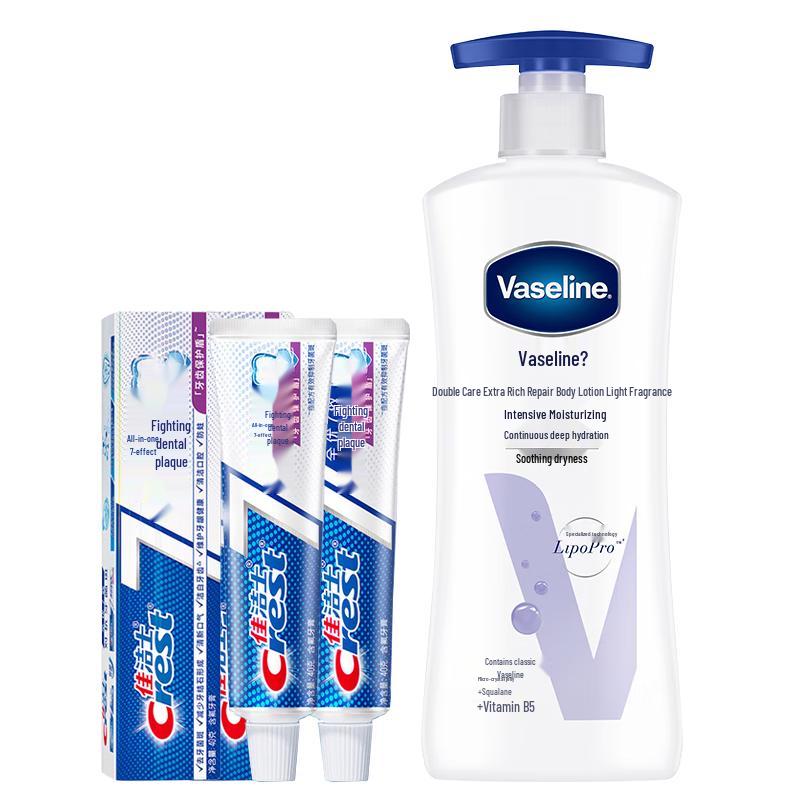 Набор зубной пасты Crest и лосьона Vaseline