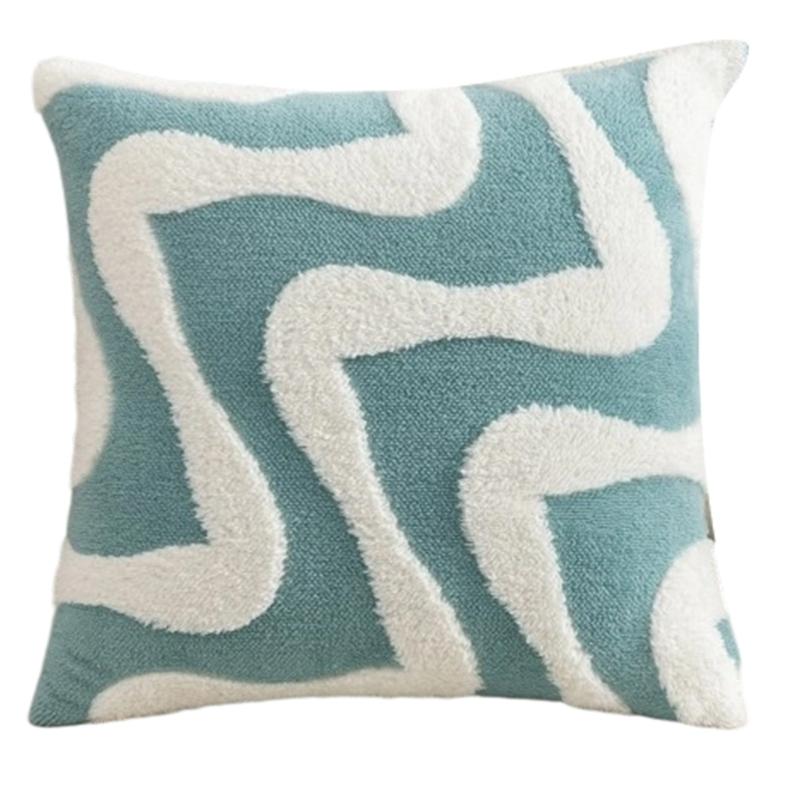

Soft Flannel Pillow Cover Breathable Materials For Home Bedroom Machine Washable небесно-голубой