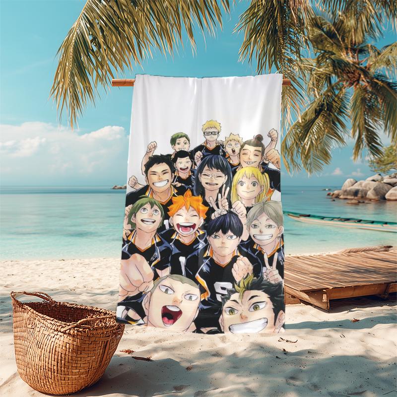 1Pc Haikyuu Volleyball Spirit Beach Towel Microfiber Beach Towel Thin Absorbent For Beach Swimming Yoga Bath Sports 0917149