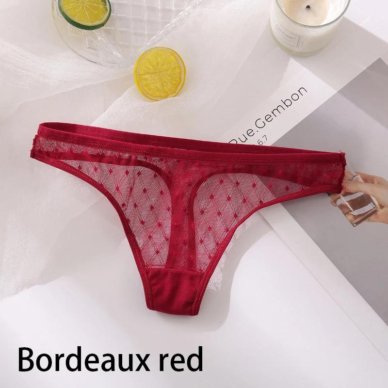 Fashion Hollow Out Underwear Sexy Thongs Invisible Low-Waist Panties for Women Seamless Breathable Lingerie Briefs Lace G-String