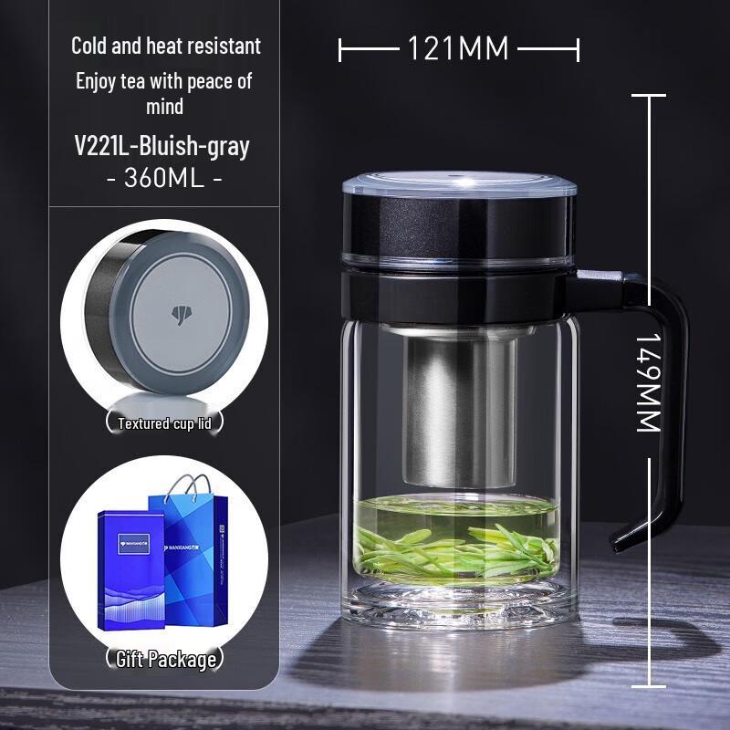 Wànxiàng Double-Layer Insulated Glass Mug