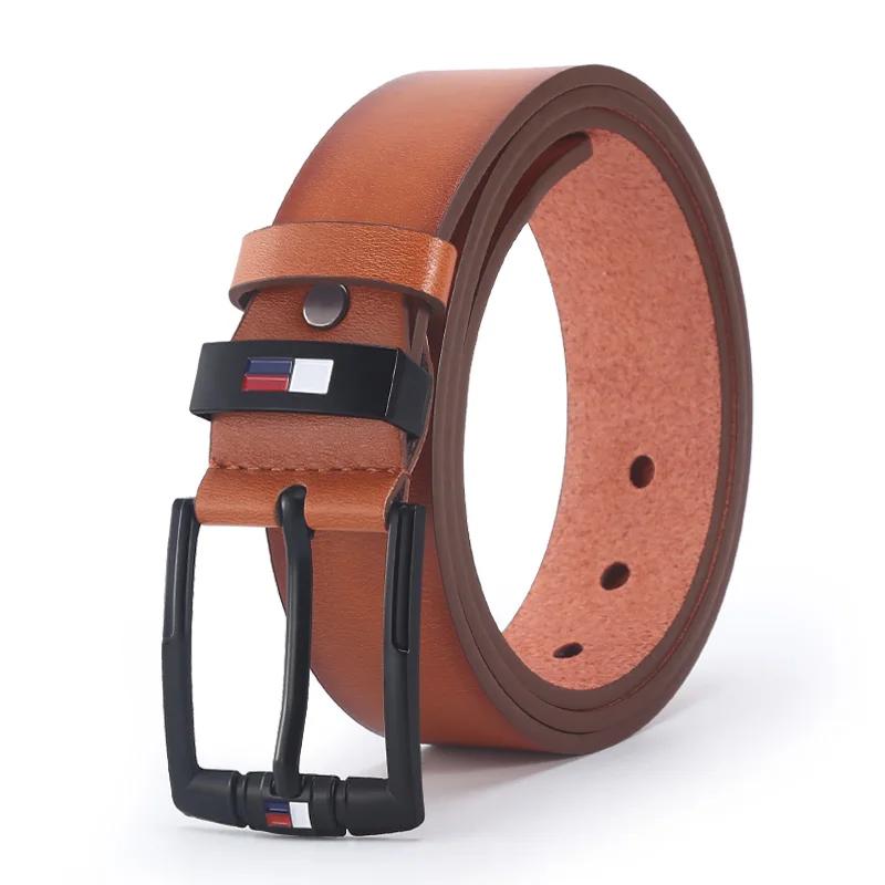 Men's Alloy Pin Square Buckle Belt Business Leisure Belts PU Leather Fashion Famous Luxury Brand Designer Waist Belts for Men