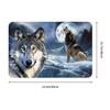 Psychedelic 3D Snow Wolf Animal Floor Door Bath Kitchen Mats Anti-Slip Indoor Wolf Lover Doormat Toilet Entrance Carpet Rug