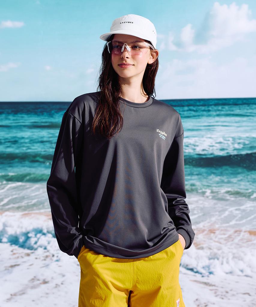 Leijibi Airfresh String Top Oversized M Long Sleeve Rash Guard Dark Gray