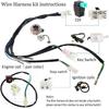 4 Stroke Motorcycle Ignition Coil Wiring Harness Magnetos Stator CDI Box For 50cc 70cc 110cc 125cc Dirt Bike Pit Bike Motorized