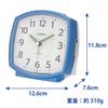 Casio Alarm Table with Clock, Radio-Controlled, Clock, Blue, Analog, Light, TQ-740J-2JF