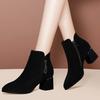Fashion Chunky Heel Woman Short Shoes Zip With Tassels Booties Boot Large Size Warm High Quality Goth Fashion 2025 Ankle Boots for Women