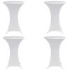 VidaXL Elastic Table Covers Ø 80 Cm White 4 Pcs