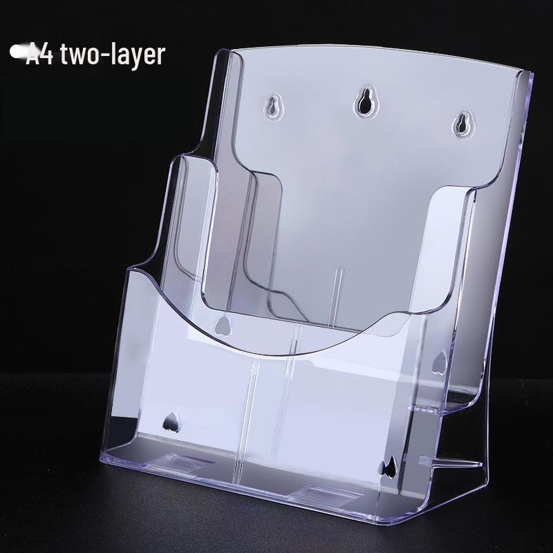 A4 Acrylic Three-Layer Brochure and Leaflet Display Stand