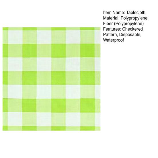 Plaid Disposable Tablecloth Waterproof Checkered Table Cover Outdoor Tablecloth for Picnic Camping Barbecue