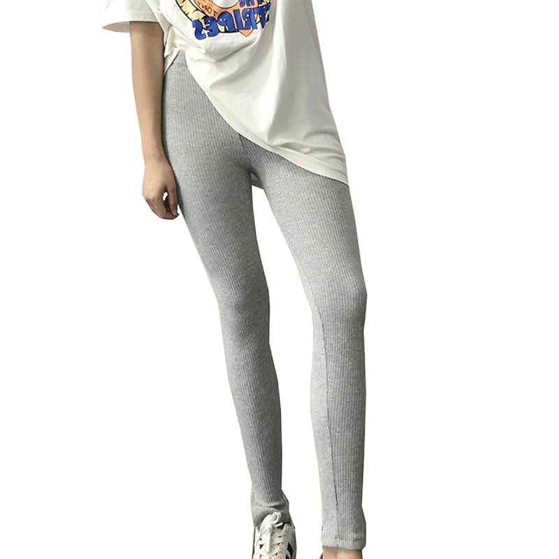 

[AISHITE] leggings ladies cotton spats big size room wear yoga long Plain color pants Leg lengthening effect beautiful legs elasticity stretch