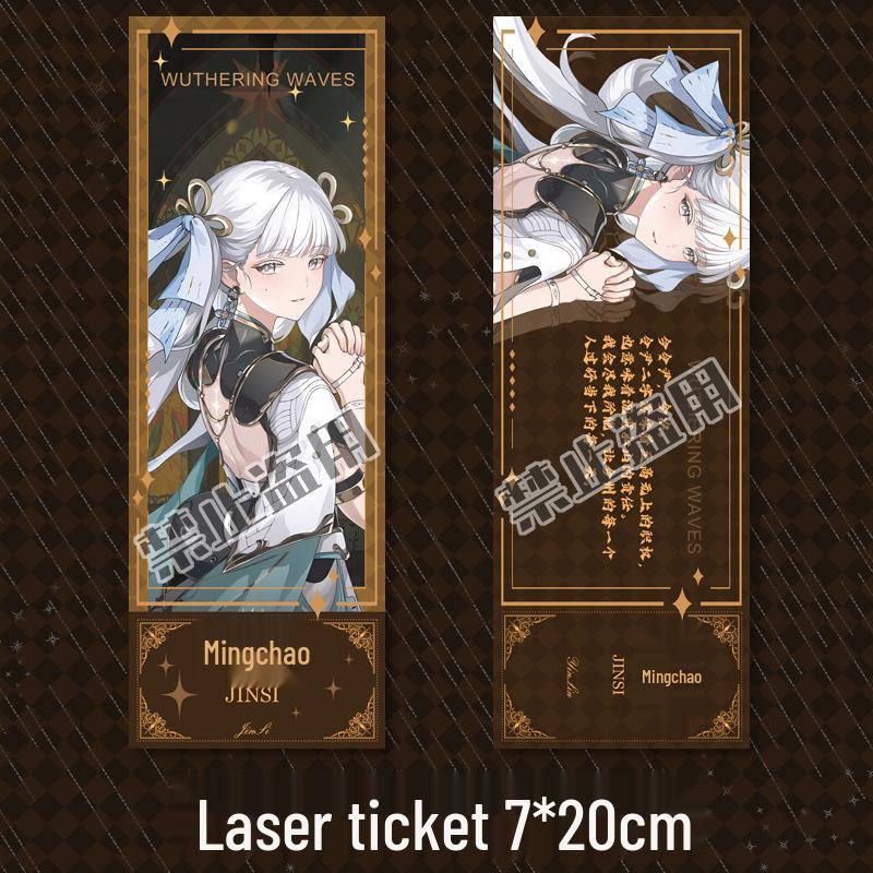 Wuthering Waves: Jixi Keychain, Laser Ticket Stub, Anime Merchandise, Postcard, Bookmark, Gift Badge