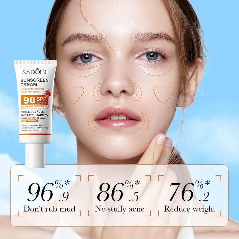 Aging Sunscreen, Refreshing UV-blocking Sunscreen Lotion, Reducing Uneven Skin Tone