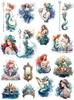 16Pcs/Pack Mermaid Girls Sticker DIY Craft Scrapbooking Album Junk Journal Decorative Stickers