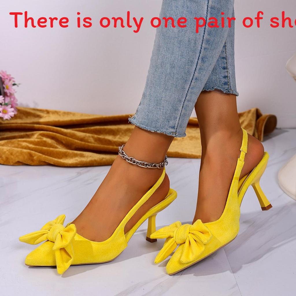 Summer Feminine High Heel Pointed Shoes With Rubber Sole For Daily And Formal Occasions