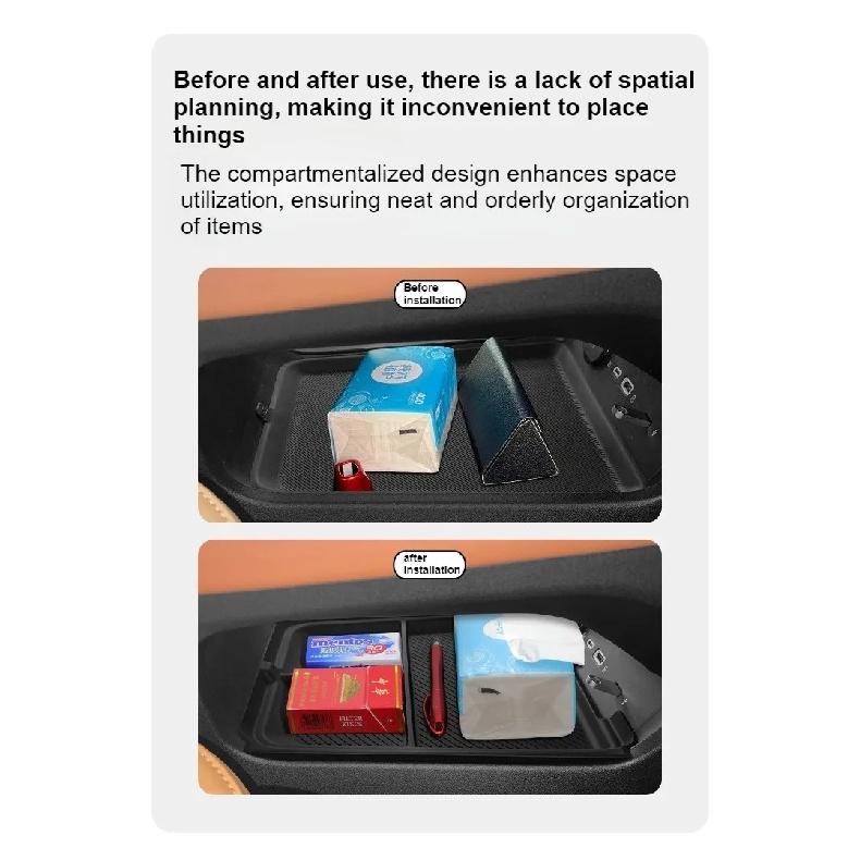 For Leapmotor C10 2024-2026 Center Console Lower Storage Box Armrest Storage Tray Organizer Case Auto Car Interior Accessories