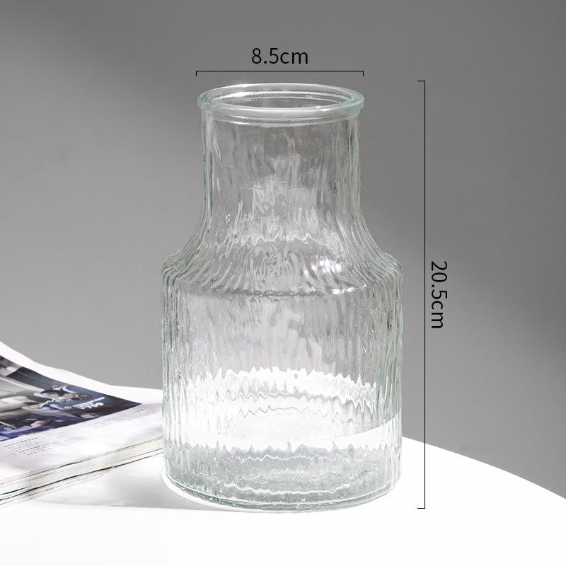Internet Celebrity Style Transparent Glass Vase for Hydroponic Flower Arrangements - Gypsophila Display for Living Room or Dining Table