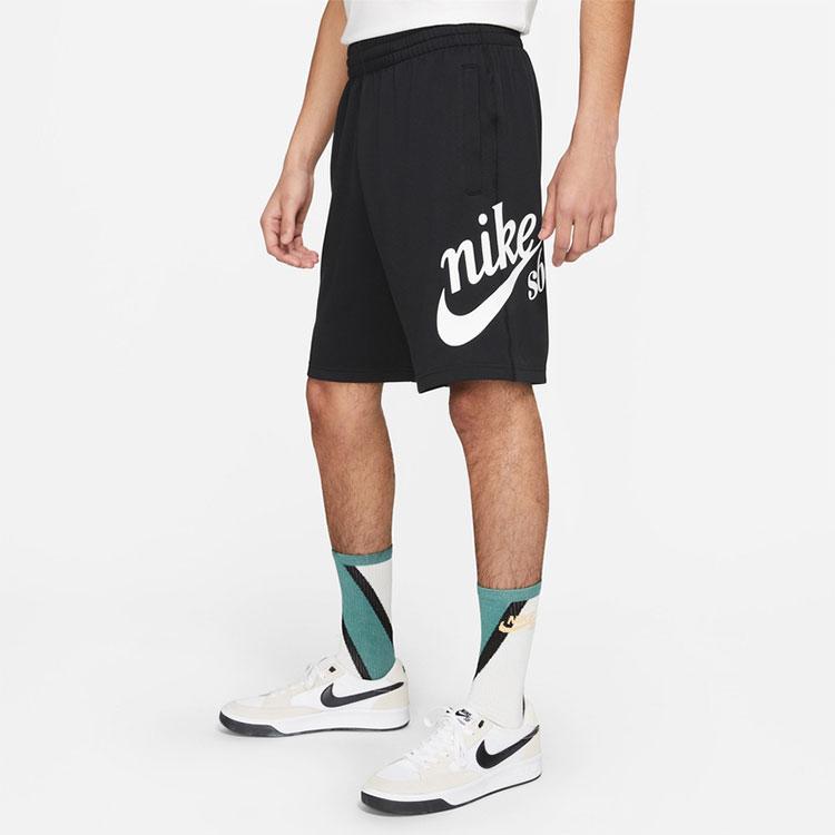 Nike SB Sunday Logo Print Quick-Dry Knit Skateboarding Shorts Men Bottoms Black CV4346-010