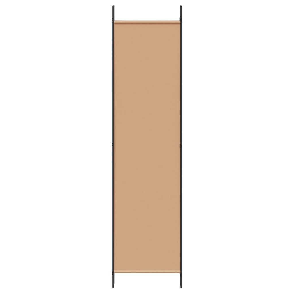 6 Panel Room Divider Beige 300 X 200 Cm Fabric