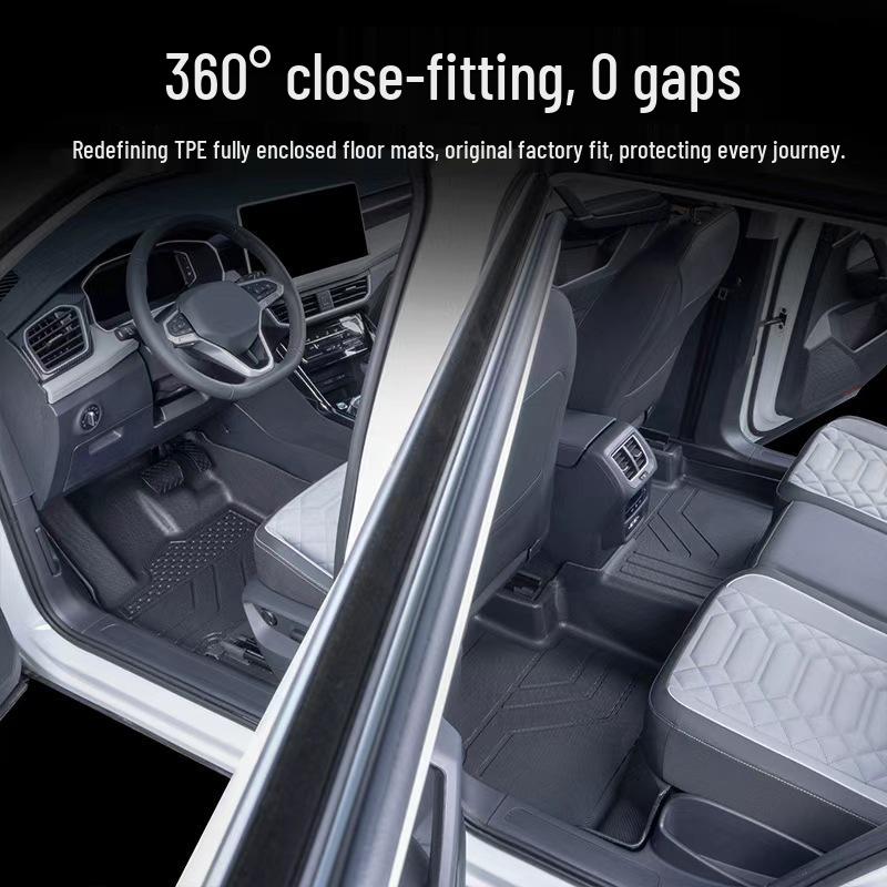 Logo Series TPE Car Floor Mats: Non-slip, Waterproof, and Wear-resistant