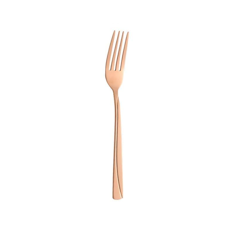 Mirror Finish Rose Gold Plated Stainless Steel Flatware Set Copper Silverware Set Rose Gold Spoon Color Cutlery Set