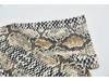 2020 Summer V-neck Slim Fit Leopard & Snake Print Crop Top T-shirt for Women