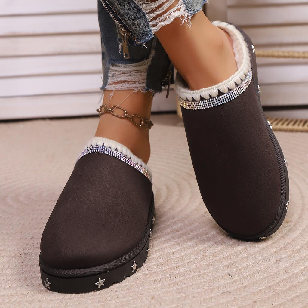 Fashion Women Baotou  Slippers 2025 Cotton Platform Slides Women House Fashion Winter Shoes Ladies Home Casual Large Size Slippers Women