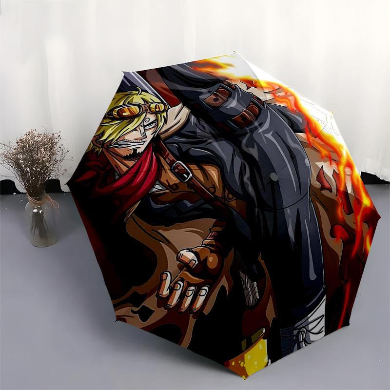1pc Outdoor Umbrella with Anime Character Design - Automatic Opening/Closing, Portable 3-Fold Design, 8-Rib Iron Frame, Perfect Gift for Fans, Tr