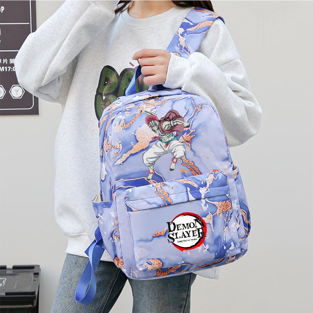 3 Stück/Set Anime Demon Slayer Aufdruck Rucksack Handtasche Federmäppchen für Teenager Schüler Mädchen Junge Schultasche Damen Große Kapazität Wasserdicht Reise Tasche