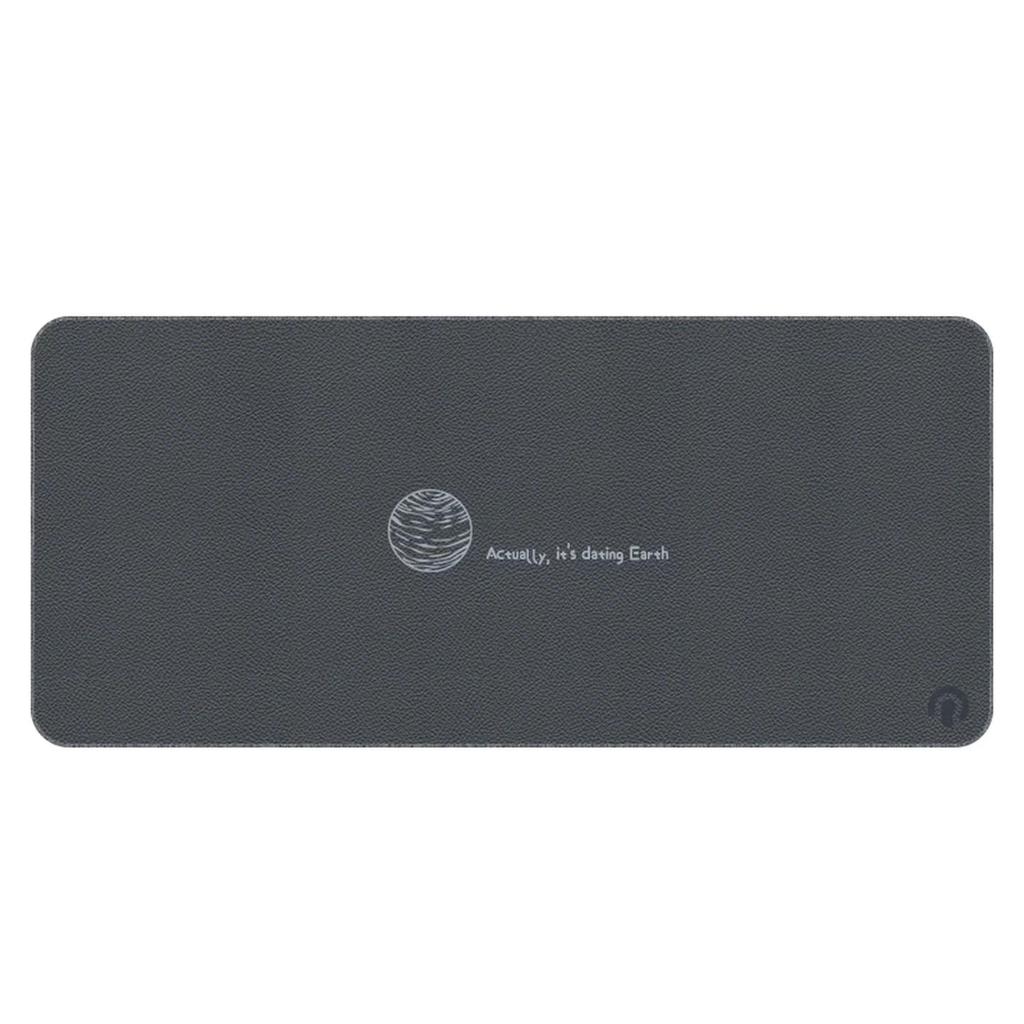 Gaming Mouse Pad, Extra Large Leather Desk Mat, Thickened Keyboard Pad, Leather Texture, Dark Gray