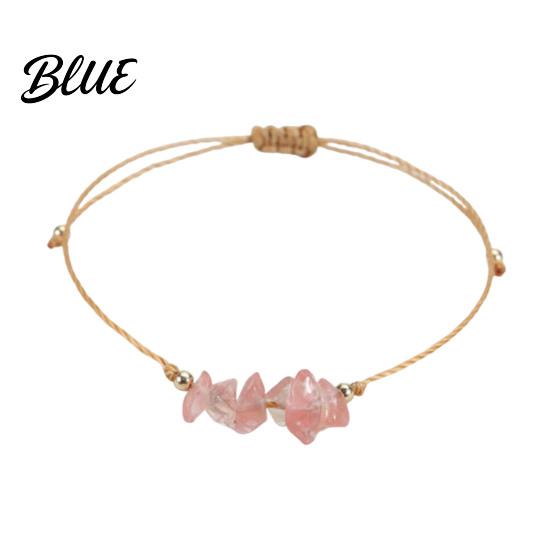 Vibrant Crystal Bracelet Gemstone Women Men Adjustable Braided Boho String