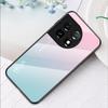 For OnePlus 11 5G Gradient Color Phone Case Anti-Scratch Tempered Glass+PC Back TPU Frame Hybrid Cover