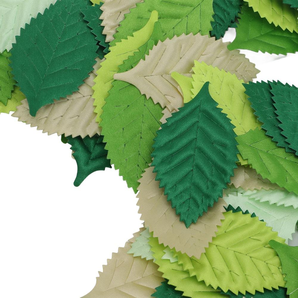 200pcs High Simulation Simulation Leaves Exquisite Details Fabric Leaves  DIY Crafts