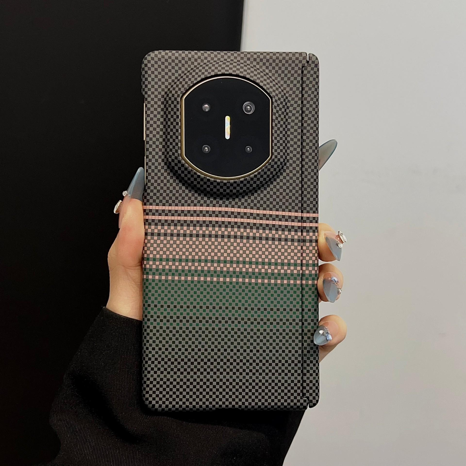 

Matex7 X6 Collector Edition: Magnetic Kevlar Texture Ultra-Thin PC Phone Case with Dual Central Axis Protection Huawei Mate X7