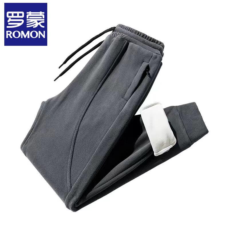 Luomeng Men's Winter Fleece-Lined Casual Sweatpants