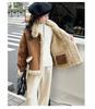 Girls' Fashionable Faux Fur and Leather One-Piece Winter Coat with Cotton-Padded Jacket for Autumn 2025