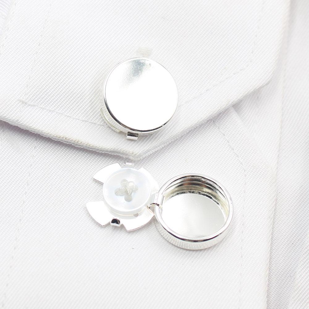 High End 17MM Tricolor Detachable Metal Button Flat Turtle Button Fashionable Shirt Cufflinks Men's and Women's Suit Pants Jacke
