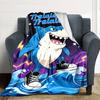 1 Stück Hai-Sneaker Wurfdecke Weiches Flanell, Gemütlich für Alle Jahreszeiten Polyester Perfekt für Zuhause, Büro