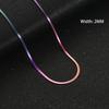 2/3/4/5mm Wide Women Stainless Steel Flat Blade Chain Necklace for Men Trendy Accessories Neck Choker Jewelry Gift