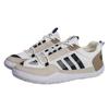 Herrenschuhe Sommer neu Mesh atmungsaktiv kleine weiße Schuhe Schnürer lässige Board-Schuhe flacher Absatz Sport drei Streifen Trend