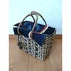 Used Unique basket bag A (walnut, cedar, linden) with inner fabric