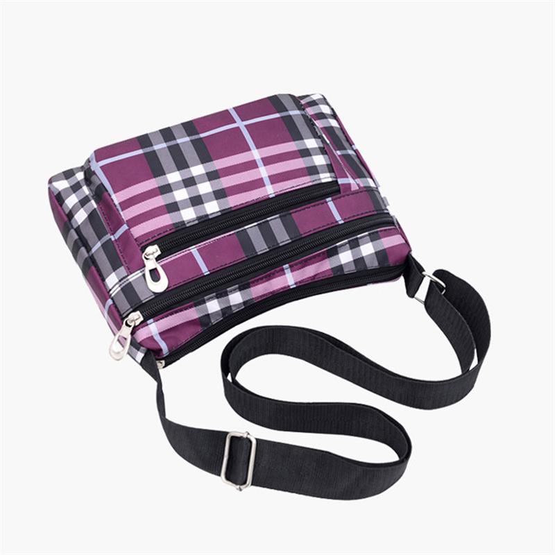 Buy Waterproof Oxford Cloth Largecapacity Multilayer Oneshoulder Messenger Nylon Bag Plaid