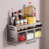 Stainless Steel Kitchen Spice Rack Wall-Mounted Multi-Functional Spice Rack Box Jar Kitchen Storage Home Organizador