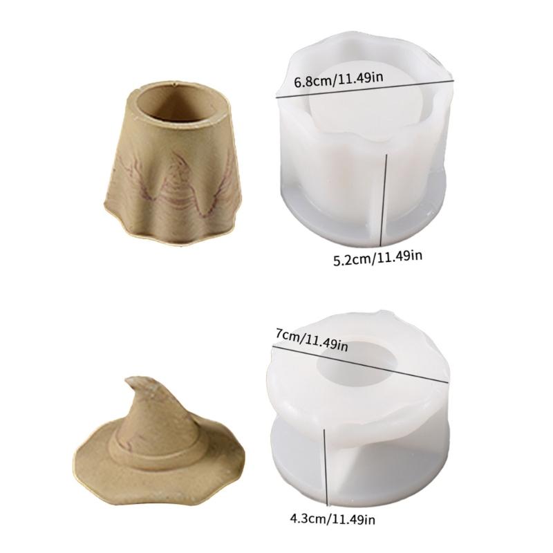 Witch Hat Shape Silicone Molds for Unique Candle Holder and Trinkets Box Creation Soft Moulds Easy Demolding Moulds