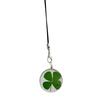 Four Leaf Clovers Phone Chain Handmade Lucky Clover Cellphone Charm Keychain Pendant Accessory for Phones and Purses