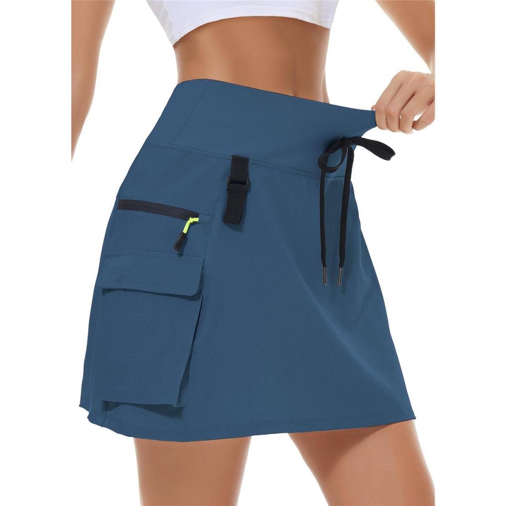 Women's Hiking Cargo Skirt Outdoor Sports Zipper Tennis Skirt