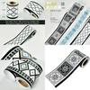 Durable Pvc Self-adhesive Wall Border Sticker Waterproof Vinyl Wallpaper Blackwhite 5/10m
