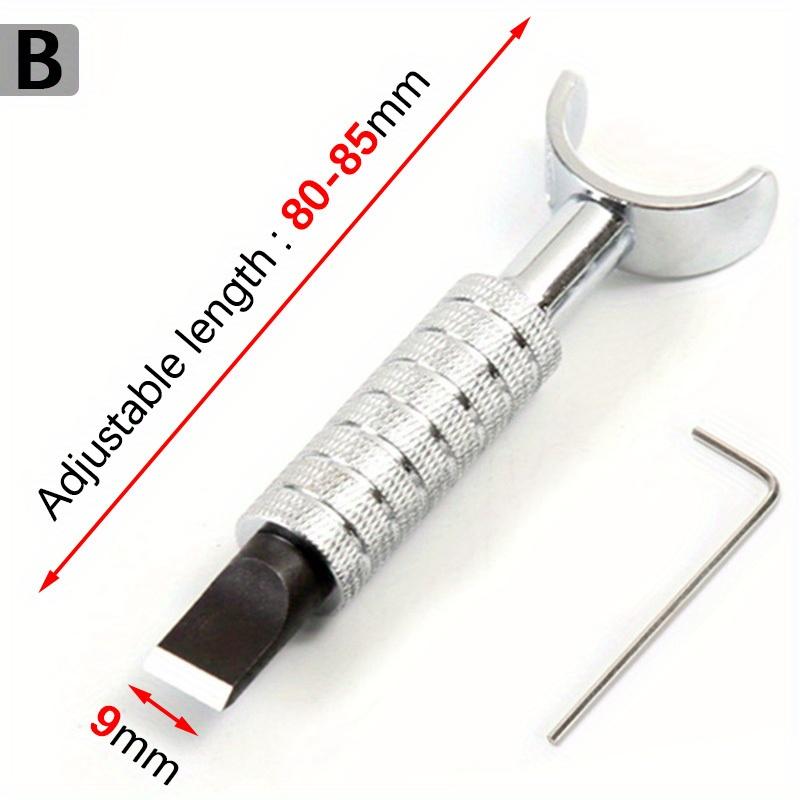 

Регулируемый поворотный нож для резьбы по коже, резак со стандартными лезвиями, вращающийся нож, профессиональные инструменты для кожевенного ремесла B 80-85mm Length серебряный