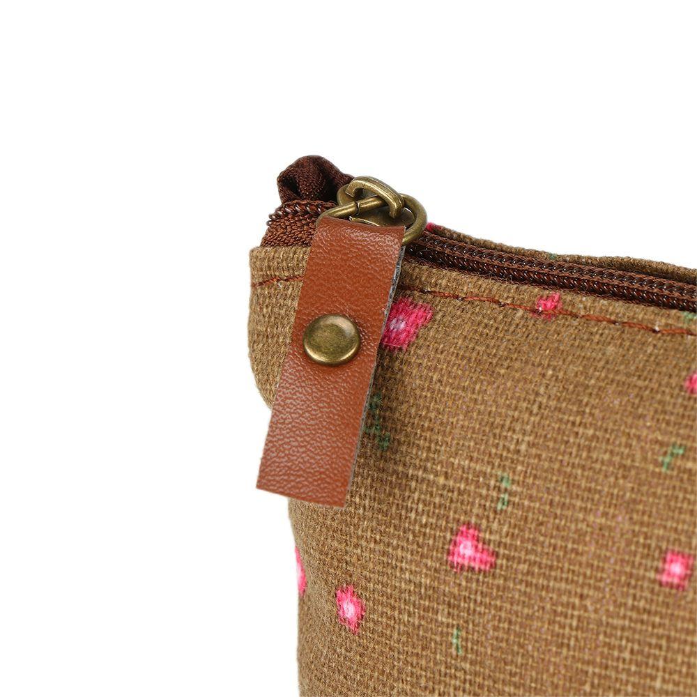 Fashion Pencil Box Pen Bags Stationery Bag Lovely Canvas Pastoral Floral Pencil Case