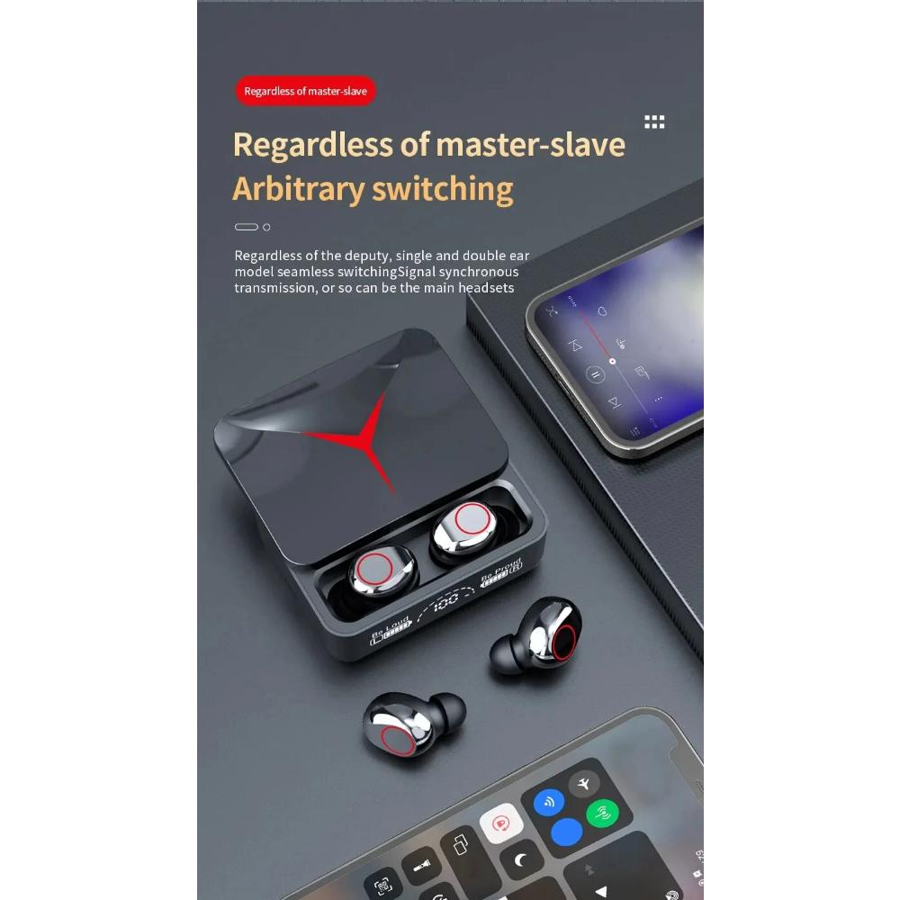 2025 Original TWS M90 Drahtlose Kopfhörer Schiebeabdeckung Gaming-Ohrhörer Bluetooth 5.3 Sport-Ohrstöpsel Musik-Headsets Für iPhone Xiaomi